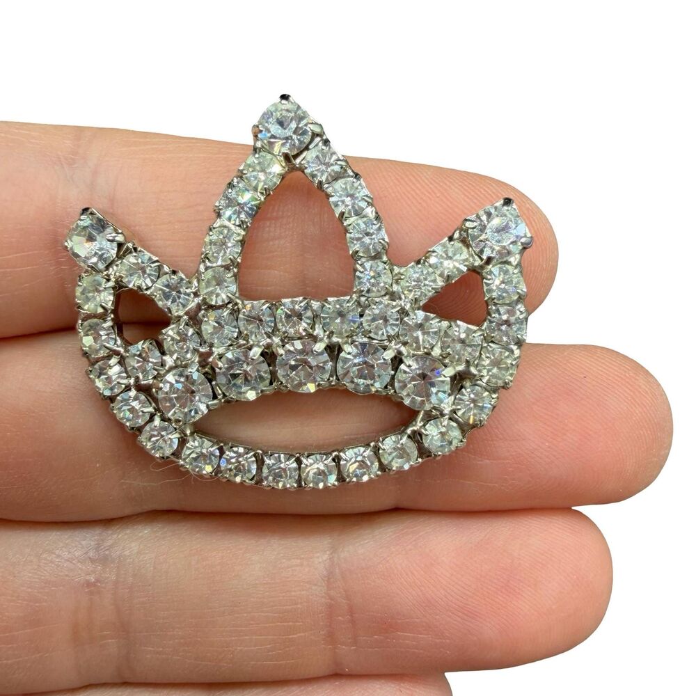 Vintage Crown Brooch Tiara Pin